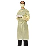 Medline NONLV200XXXL AAMI Level 2 Isolation Gowns, Medium Weight Multi-Ply Latex Free, XXX-Large, Yellow (Pack of 100)