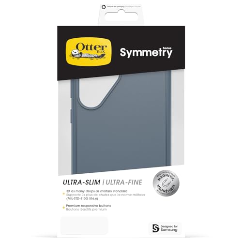 Image of OtterBox Symmetry Series Case with Magnets for Samsung Galaxy S25 Ultra, Shockproof, Drop Proof, Protective Thin Case, 3X Tested to Military Standard, Blue
