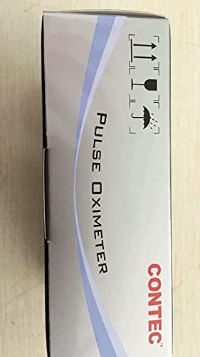 Contec Cms50M Fingertip Pulse Oximeter Blood Oxygen Saturation Monitor With Lanyard Blue White Color #TOP7