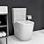 Compact One-Piece Toilet with Dual Flush, 23-Inch Short Depth Design for Small Bathrooms, White