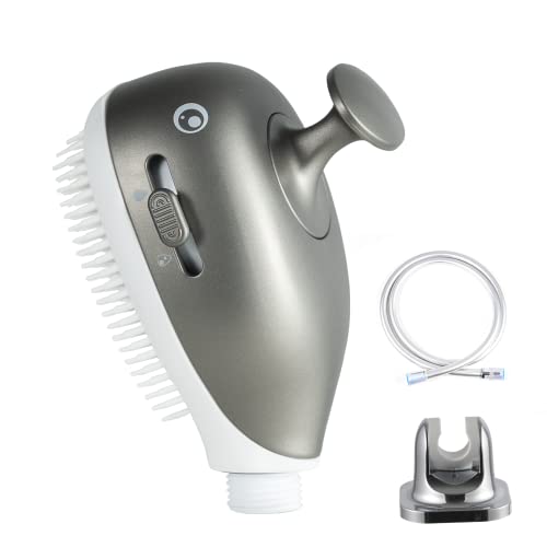 Aonbor Baby Bath Shower Head, Shark Bath Sprayer For Kids With Soft Silicone Brush, Shower Hose And Hand Shower Holder Gunmetal For Kids And Adult Handheld Shower Head, Gray #TOP3