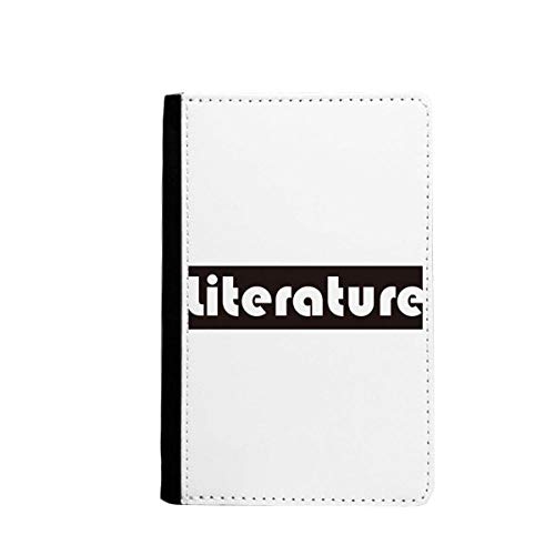 Étui portefeuille pour passeport noir Course and Major Literature en simili cuir pour voyage