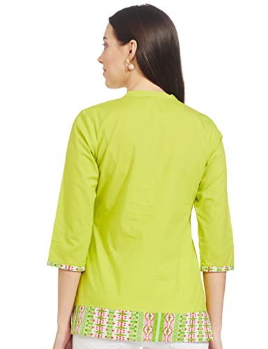 Image of Amazon Brand - Myx Women Cotton Regular Fit Short Kurti (Available in Plus Sizes)