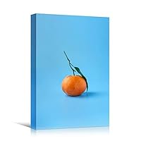 Canvas Wall Art Tangerine Portrait Chic Citrus Colorful Fruit Kitchen Multicolor Photography - 12x18 inches