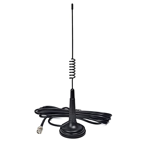 Massima potenza in entrata: 50W; Frequenza: 27MHz; Antenna tipo connettore montaggio: BNC maschio; Lunghezza: 35cm; Peso: 400g