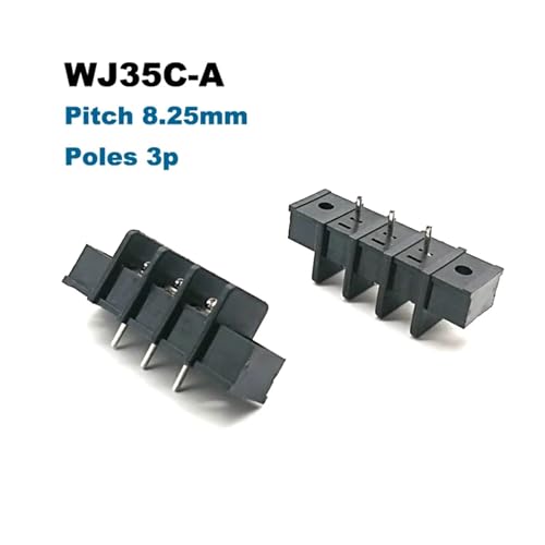 Bloque de terminales PCB 3P paso 8,25mm conector de cable tornillo Bornier 35C-A recto 20A 12AWG 3