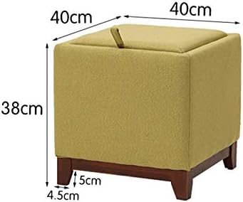 Multifunctional Solid Wood Storage Stool Creative Living Room Coffee Table Low Bench Shoe Replacement Stool Fabric Sofa Stool (Color : A)