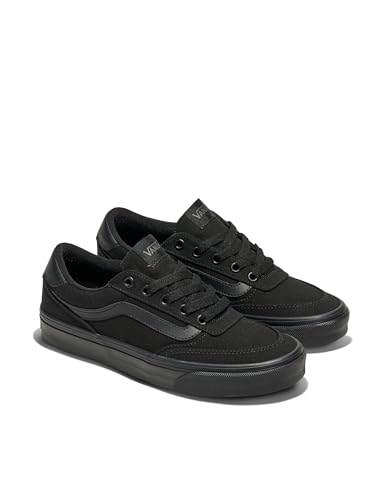 Vans Vans Women's Brooklyn LS Shoe | Low-Top Sneakers for Everyday Wear, Walking, Work & Fashion, Canvas Black/Black, 8