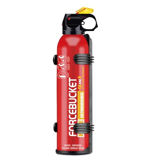 Forcebucket Portable Fire Extinguisher Spray With Bracket Can Prevent Re-Ignition,Best Suitable for Home, Garage, Kitchen, Car | For Electric, Textile and Grease Fires | Non-Toxic, Easy Clean