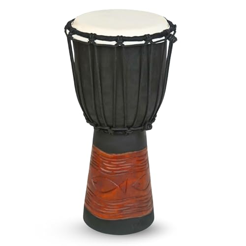 GMP Hand-Carved Mahogany Djembe, 7