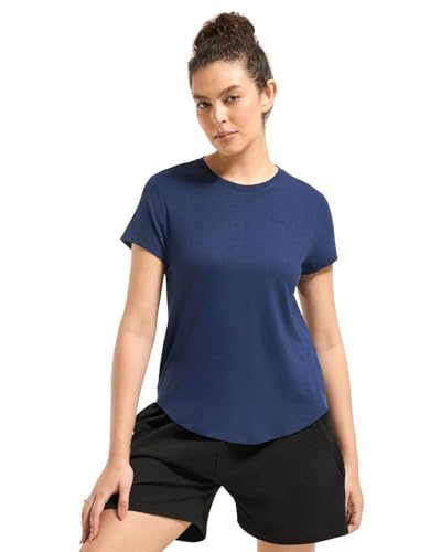 Image of Wellbi Bamboo Women's Tshirt - Ultra-Soft, Breathable & Sustainable | Premium Cotton Blend for Supreme Comfort | Stylish & Eco-Friendly T-Shirt for Women | Tshirt Women Cotton