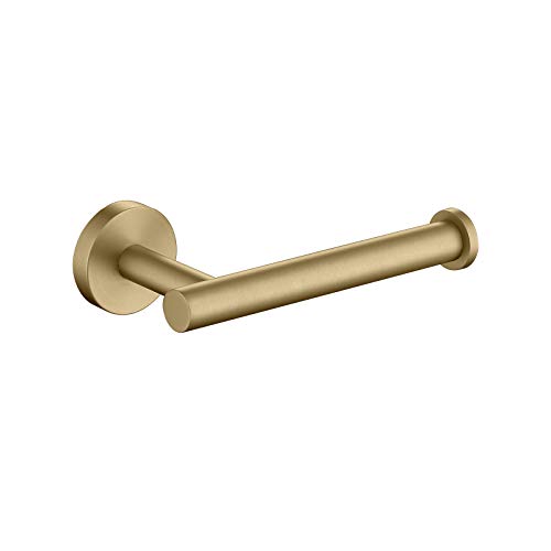 TASTOS Brushed Gold Toilet Paper Holder SUS304 Stainless Steel, Modern Round Tissue Roll Holders...