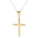 14k Yellow Gold Cross Pendant Necklace on an 18 in. 14K Yellow Gold Chain