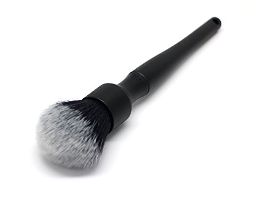 Detail Factory - Synthetic Detailing Brush - Ultra-Soft Bristles, Comfortable Grip and Scratch-Free Cleaning for Exterior, Interior, Emblems, Badges, and Instrument/Guage Panels. (Black, Long)