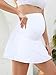 SHEKINI Maternity Ruched Skirts High Waist Sports Skirt Over The Belly Skirts Inner Shorts（White, Small）