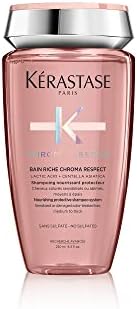 KERASTASE Chroma Absolu Chroma Respect Shampoo Riche | For Sensitized or Damaged Color-Treated Hair | Protects and Nourishes | Medium To Thick Hair | With Lactic Acid | 8.5 Fl Oz