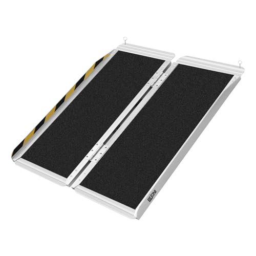 BEJONI Portable Wheelchair Ramp 3FT, Folding Non-Slip Aluminum Handicap Ramp, Door Threshold Wheel Chair Ramps for Home Steps, Scooter, Doorways, Entry Use, Curbs, Stairs
