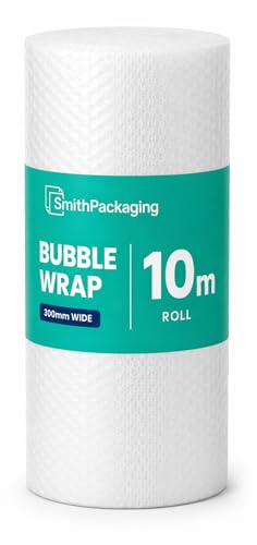 SmithPackaging Large Bubble Wrap Roll 300mm x 10m - Small Air Bubbles Packaging for Moving House & Packing Storage Boxes