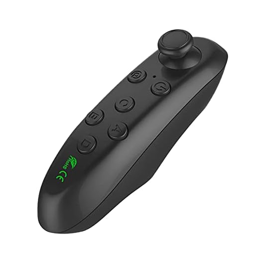 YACSEJAO VR-fjärrkontroll trådlös adapter VR joystick spelkontroll fjärrkontroll för mobiltelefon/surfplatta/TV-box/PC för att styra musikvideo, spel, selfie, mus, e-bok (svart)