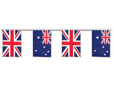 Guirlande d'amitié Royaume-Uni - Australie 6 m pour jumelage et club
