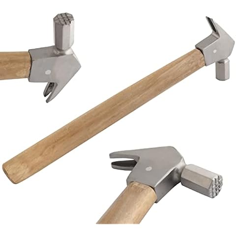 MuskalMed Professional Horse Shoe Hoof Farrier Octagon Nail Driving Hammer Wooden Handle 12oz VT-165 Cover