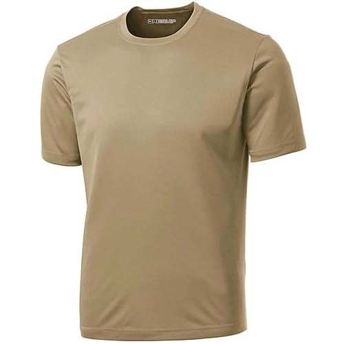 DRIEQUIP Men’s Big & Tall Short Sleeve Moisture Wicking Athletic T-Shirts