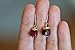 Natural Ruby Earrings -Ruby Gemstone Cube Drop Earrings- July Birthstone Birthday Gift Idea- Handmade- Genuine Ruby Gemstones