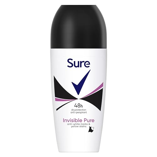 Sure Invisible Pure Anti-Perspirant Roll On Women's Deodorant that protects against white marks and yellow stains for 48 hour sweat and odour protection 6x 50 ml - Image 2
