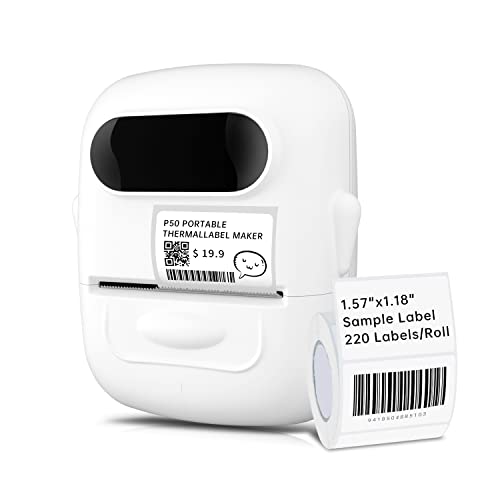Marklife Label Maker Machine With Tape P50-2 Inch Portable Barcode Label Printer, Bluetooth Label Stickers Machine For Clothing, Jewelry, Retail, Address, Barcode, Qr Code, Home, Office #TOP5