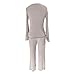 Rtdyvyuhb Pajama Sets For Women 2 Piece Long Sleeve Lounge Set Sleepwear Soft Pjs Sets Casual Fashion Breathable Loungewear Light Gray
