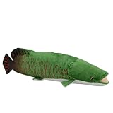 FRANKIEZHOU Arapaima Gigas Fish Stuffed Animal-Green 19.69",Fish Plush Toy, Arapaima Stuffed Animal,