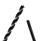 1/2' x 12' Auger Drill Bit with SDS Plus Shank for Wood,Tri Flute Ship Auger Long Drill Bit for Soft and Hard Wood,Tree Stump,Plastic,Drywall and Composite Materials