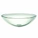 DECOLAV 1019T-TCR Anani Translucence Round 19mm Tempered Glass Vessel Sink, Transparent Crystal