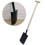 Land-Haus-Shop Stahl BAU Garten Spaten Schaufel Aus Um Graben Metall mit Holzstiel und T Griff