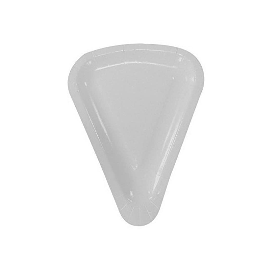 MAQA Piatti pizza triangolari 26.5x20 cm Piatto trancio di pizza in cartoncino bianco Vassoio in carta per alimenti asporto 1/8 pizza