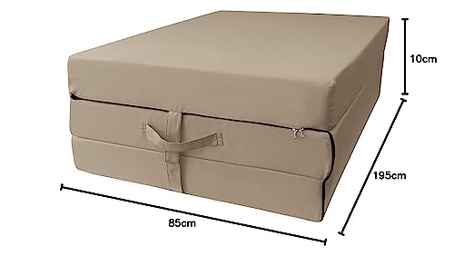 Klappmatratze Herlag Senior in Beige, 195x85x10 cm