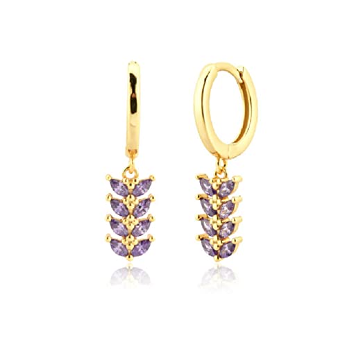 Créoles en argent 925 violet et or le cadeau parfait pour célébrer une femme