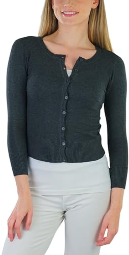 Image of ToBeInStyle Women's Long Sleeve Button Down V-Neck Cardigan