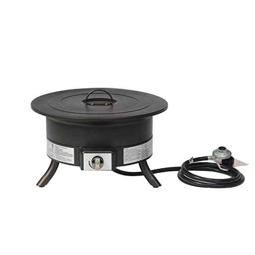 Amazon Basics 19Inch 55,000 BTU Round Portable Propane Gas Fire Pit