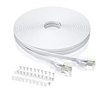 Vaste compatibilité: Cinq paquets de 1m-30m de câble plat Cat8 Ethernet avec le connecteur RJ45 parfaitement construit pour les serveurs, pour ordinateur portable, pour PC, pour PS5, pour imprimantes, pour adaptateurs, pour modems, pour commutateurs de réseau et autres applications de réseau