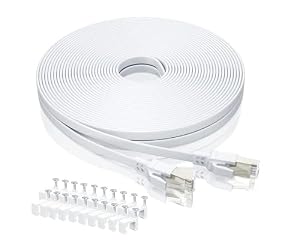 BAHIWOM – BAHIWOM Cat8 Ethernet-Kabel 10m mit Clips, 40 Gbit/s 2000 MH