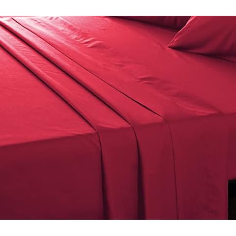 STRATO COTTON, Microfibre, Red, Double Flat Sheet (230x275 cm) Cover