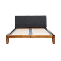 gugu ベッドフレーム（ブラウン）クイーンサイズ ヘッドボード付き