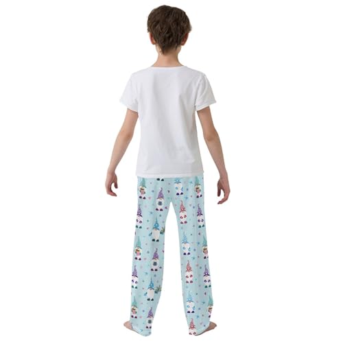 Gnome Spruce Branch Boys Long Pants Soft Trousers Elastic Waist Kids Lounge Bottoms with Pockets S-XL3