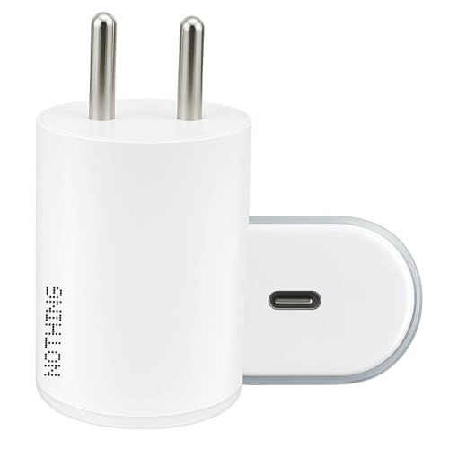 Image of Nothing 45W Original Rapid Charger Adapter for Nothing Phone 3a /Phone 3a Pro /2A /Phone 2a Plus /2 /Phone 1 /Pixel 9 Pro XL /S24 Ultra /S23 | Upto 50W Power Charger, 45Watt C-Type Charge, White