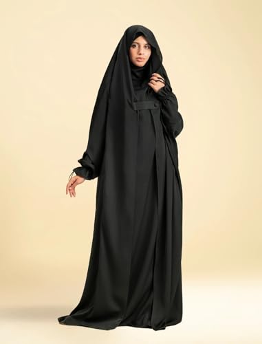 Image of NAZNEEN Saudi Jilbab Full Length and Noise Pc MATT NIDA Fabric with extra panel to cover face