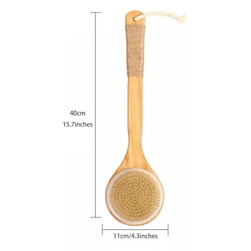 Brosse de douche long manche hêtre brossage corps sec humide - 8