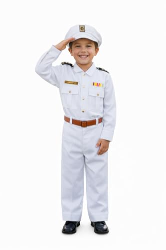 Image of Community Helper Uniform Costume for Kids | Role Play pilot, Traffic police, Navy Fancy Dress for School Functions & Theme Parties