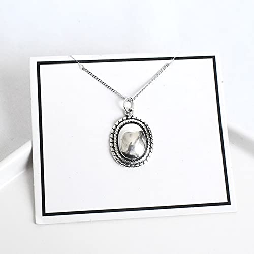Collier gothique pendentif Belcher ovale sans irritation cutanée - 3