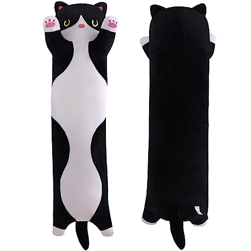 MIAOHAHA 43.2in Long Plush Cat Toy Pillow Stuffed Animal Cat Kids Plush Toy Pillow for Kids and Girls Toy Doll(110cm/43.2in)